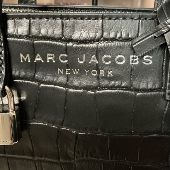 Marc Jacobs Black Croc-Embossed Tote - Picture 3 of 13